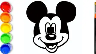 How to draw Mickey Mouse Face