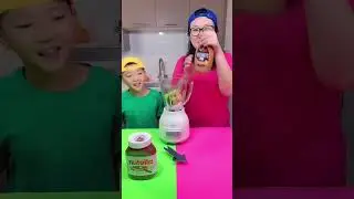 Smoothie challenge! 🥤😋#shorts by Ethan Funny Family