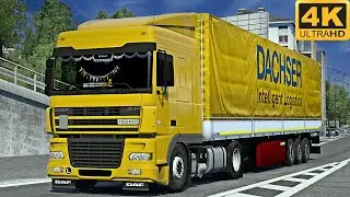 4K | ETS2 1.44 | Promods | DAF XF95 | Mrągowo 🇵🇱 󠁧󠁢󠁳󠁣 - Elbląg 🇵🇱