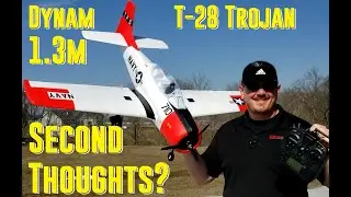 Dynam - T-28 Trojan 1.3m - Second Thoughts Flight on 4S