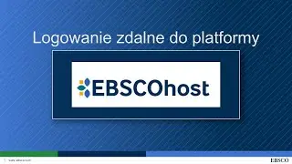 Szkolenie EBSCO | Logowanie do platformy EBSCOhost