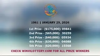 VI Lottery Drawing Results for #1061 Dr. Martin Luther King Jr. Ticket - 1/29/2026