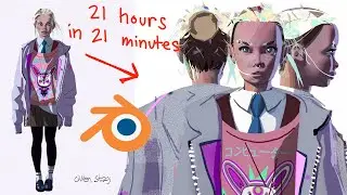 2D Concept Art to 3D Model with BLENDER (my entire process)