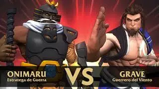 Trying & practising with Onimaru | Fantasy Strike | Different CPU/AI difficulties versus Grave |