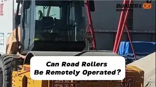 Remote-Controlled Road Roller in Highway Construction