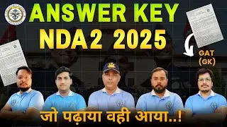 Hind Defence Academy presents the NDA 2 2025 Complete Answer Key for the GK portion, By Mantu Sir