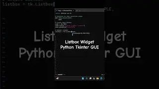 Listbox Widget (Multiple Selections) | #python Tkinter GUI 🐍#shorts #coding #pythongui #tkinter