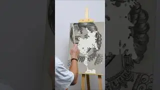 Amazing sketch of a beautiful girl with mask #youtubeshorts #shortsfeed #shorts