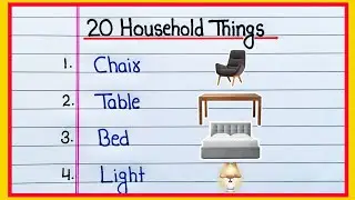 20 Household Things Name | Household Things Name in English | 20 Household Items Name