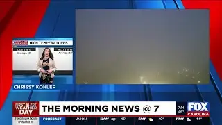 Patchy fog Monday morning with some overcast skies ahead this afternoon
