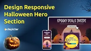 Responsive & Scheduled Halloween Hero Section with a Discount Popup on Click