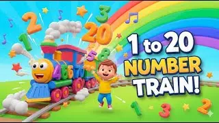 Chhook Chhook Number Train 🚆 | Learn Numbers 1 to 20 | Counting Song for Kids & Toddlers
