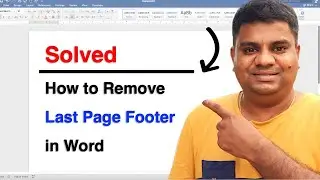How to Remove Footer From Last Page in Word