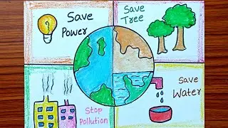 environment day drawing simple || How to draw environment day poster