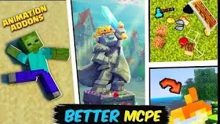 Best Animation Mods for Minecraft PE | Top 5 Picks in ( HINDI )