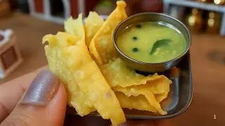 Mini Gujarati Fafda & Chutney ka Tadka | Famous Street Food in Mini Style@MiniCookingShow14 