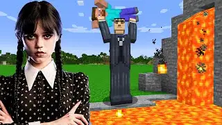 Pranking My Friend As WEDNESDAY ADDAMS in Minecraft!