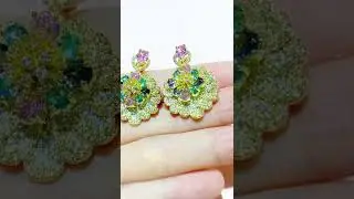 Flower Design Colorful Earrings - Monarjew #shorts