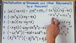 Multiplication of Binomials and Other Polynomials by a Monomial | Grade 8 Math | Q1 | Revised K-12|