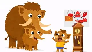 Hickory Dickory dock Super Mammoth 🦣 and lambster song 1 | Honey Nursery Rhymes & Kids Songs