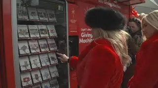 Vending machine that raises support for charities