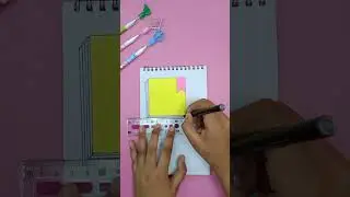 Sticky notes decor ideas | project design #ytshorts #assignment #shorts #tiktok #viral