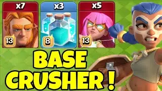Th17 Super Giant + Super Archer + Tripple Clone Attack Stretegy is Unstoppable!! Th17 Attack ( Coc )