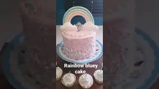 #cake #bluey #quarantine #2 #birthday #rainbows #YUM #cupcakes #happy #shorts