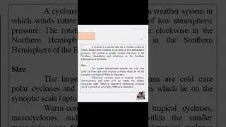 CSIR - NET JRF / LS EARTH SCIENCE | IMPORTANT TOPIC | Lec. 12 cyclone 3 Size