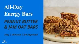 Peanut Butter & Jam Oat Bars | Easy All-Day Energy Snack (Vegan & Kid-Approved!)