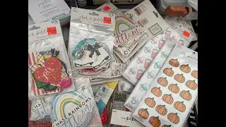 😱 Hobby Lobby Sticker Clearance Haul! Paper Crafting Scrapbooking supplies Craft Hoarder 😂