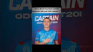 Harry Brook Named as England's Captain 🏏👏 #harrybrook #englandcricket #odi #t20i #captain