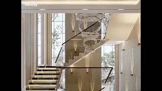 Stair Case & Lobby Interior Designed by AenZay | Luxury and Modern Lifestyle #homedesign