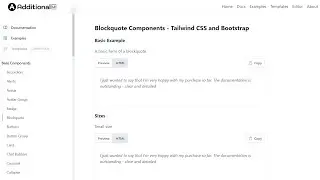 Additional UI | Blockquote | Bootstrap and Tailwind CSS