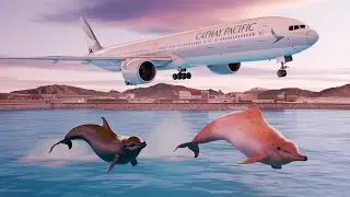 ✈️ Welcome to HKG! 🇭🇰 Hong Kong / Chek Lap Kok InternationalTrailer Landscape Logo