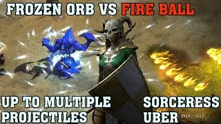 🔥Diablo 2 Resurrected &ndash; Multi-Projectile Frozen Orb vs Fire Ball Sorceress  Uber Tristram Destroyed!