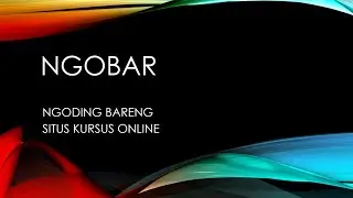 Ngobar #07: Situs Kursus Online - Lupa Password