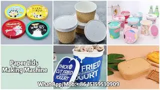 Automatic Paper Lids Making Machine for Soup Bowls Ice cream Bowls Coffee Cups Lids Cover Machine