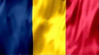 Waving Flag of Chad in the Wind  Drapeau du Tchad flottant fi&egrave;rement