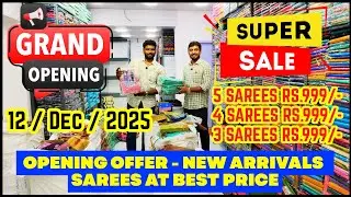 💥 செம்ம New Branch Offer 💥 Radha Sarees Vannarapettai Best Saree Shop In Chennai Vijay Balaji