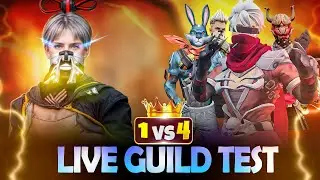 FREE FIRE LIVE 😎 1v1 GUILD TEST | TEAM CODE GIVEAWAY | #freefirelive #gyangaming #shortsfeed