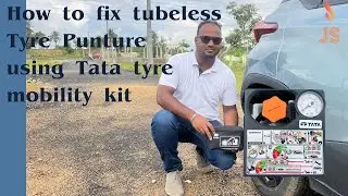 How to fix tubeless tyre Punture using Tata tyre&nbsp;mobility&nbsp;kit  மூலம் டயர் பஞ்சரை சரிசெய்வது எப்படி
