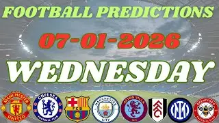 WEDNESDAY SAFE BETTING PICKS [07/01/2026] | Today's Football Prediction to Stake and Win #prediction