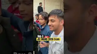 JEE MAINS 2026 Exam | Day-3 Shift 1 |