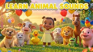Learn Animal Sounds for Kids | Fun Toddler Song with Real Animal Sounds | Nursery Rhymes & Beats