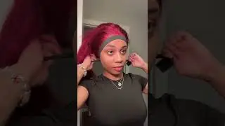 No baby hair look 99j color wig #simidolahair #burgundyred #redwig #wigstyling #newyearwig