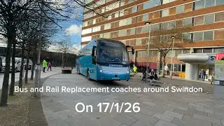 Buses and rail replacement coaches around Swindon on the 17/1/26