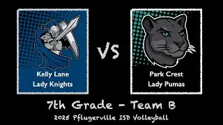 Team B - Kelly Lane Lady Knights vs Park Crest Lady Pumas - 7th Grade, 10-09-2025