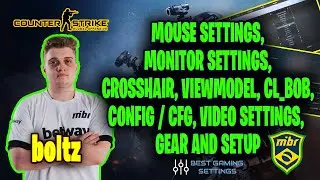 MIBR boltz CSGO Settings, Monitor Settings, Crosshair, Viewmodel, Gear and Settings 2021