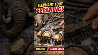 Elephant Foot Cleaning Process 😲 | Very Satisfying #Shorts